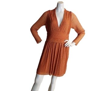 FRENCH CONNECTION JERSEY JAFFA ORANGE NWT WRAP DRESS DIZE 10
